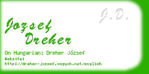 jozsef dreher business card